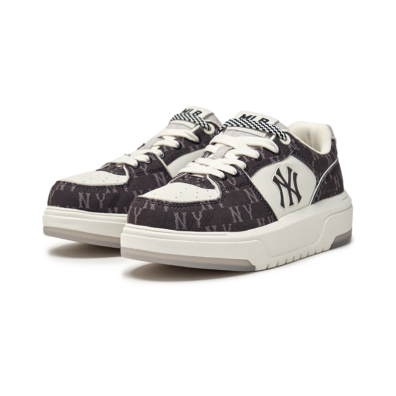 MLB Unisex Couple Thick Sole Printed Vintage Style Sneakers 3ASXM016N-50BKS-235 Birthday Gift