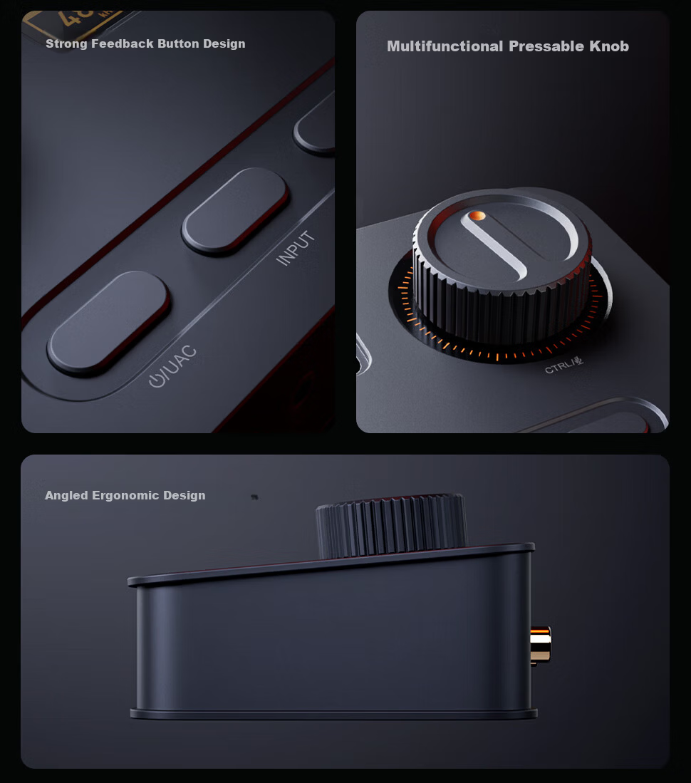 FOSI AUDIO K7 High-End DAC Headphone Amplifier External Sound Card for PC Gaming Audio Decoder Black 12