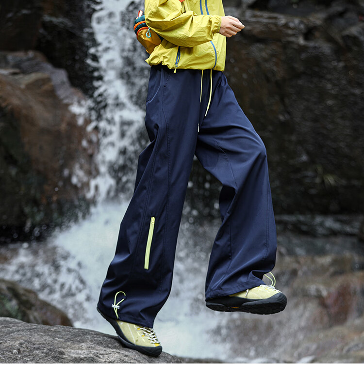 SWAMP AREA Mountain Outdoor Men's Spring Summer Functional Waterproof Lightweight Softshell Hiking Pants KS693 Black M 1