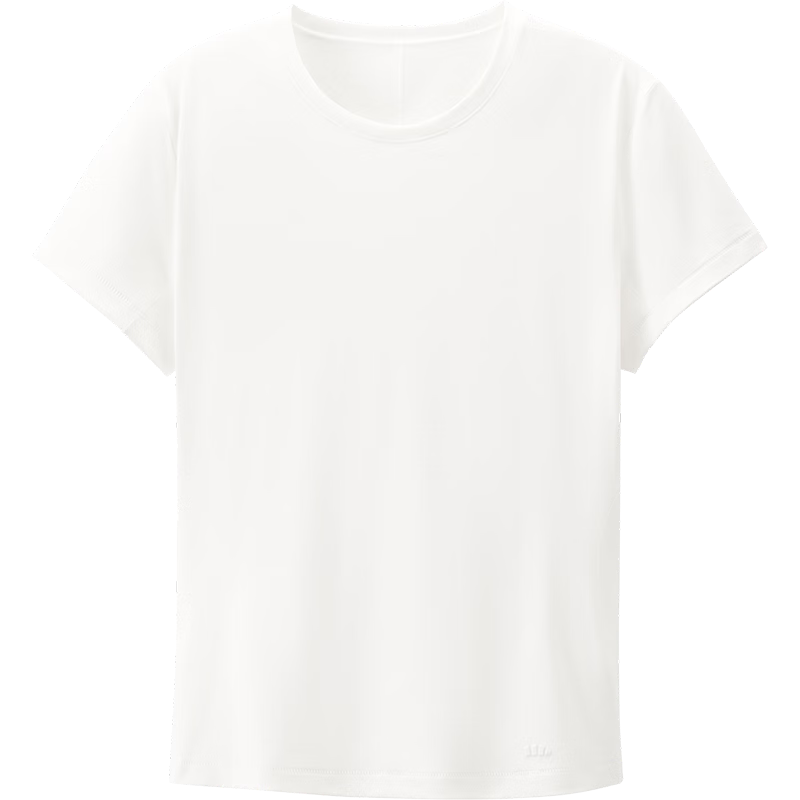 Beneunder Women's Quick-Dry Cotton-Feel Short Sleeve Outdoor Sports Breathable Basic T-Shirt DR018 Frost Cream White L