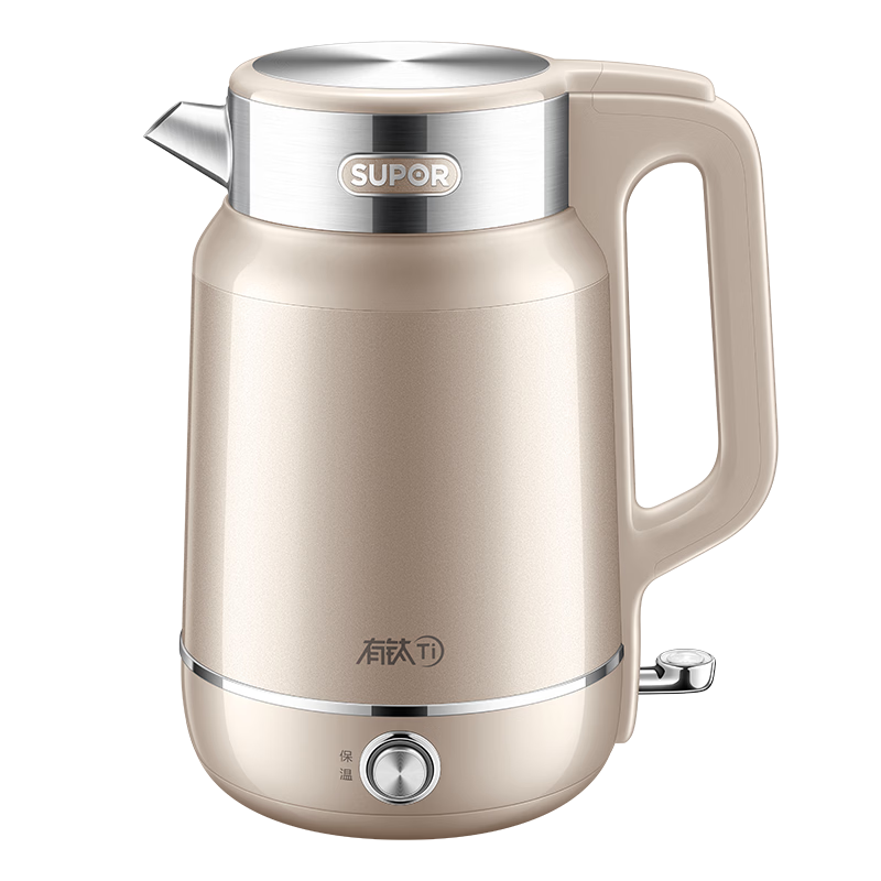 SUPOR 2.5L Electric Kettle Water Boiler Temperature Control Kettle One-Touch Keep Warm Milk Warmer Double Steel Body Titanium Seamless Inner Liner SW-25J101P