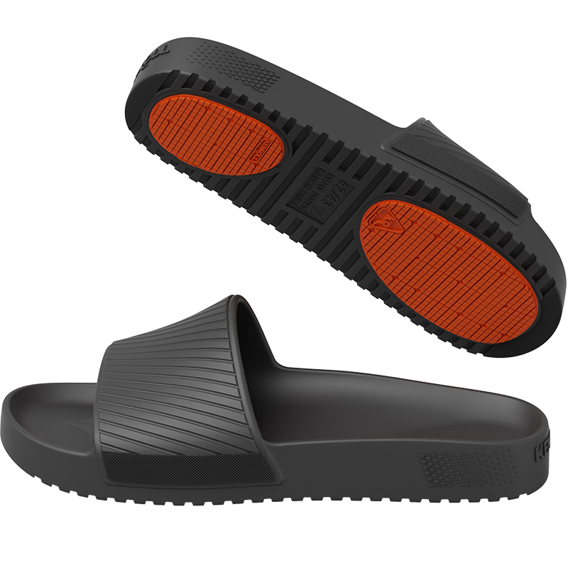 KENROLL Unisex Home Outdoor Non-Slip Breathable Fashion Wide-Fit Slippers Ink Black 42-43 (265mm)