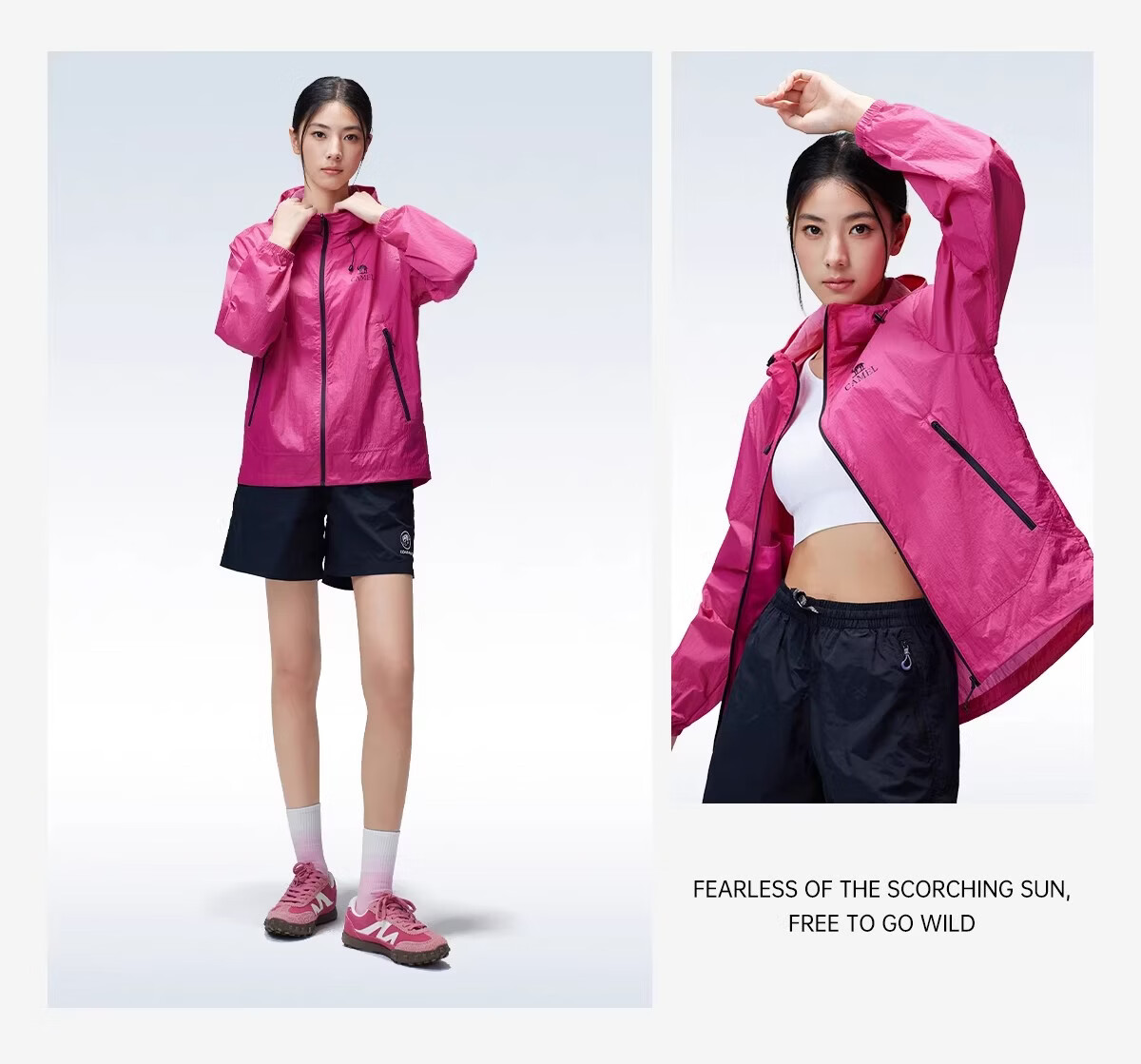 CAMEL [Wang Junkai Edition] 2026 Spring Summer Unisex Breathable Cooling Windproof Water-Repellent Sports Jacket 42