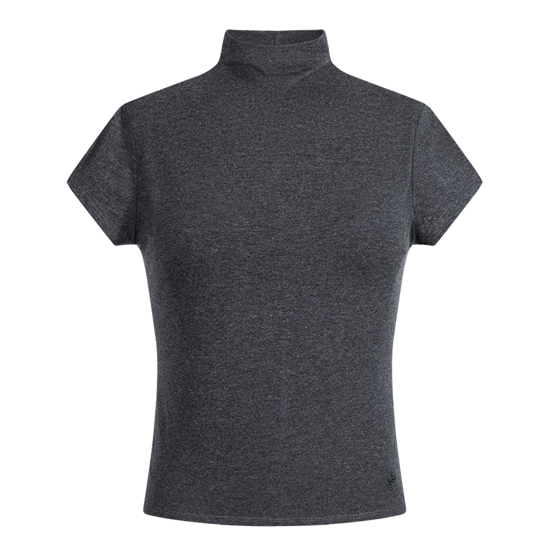 Navigare Italian Small Sailboat High Neck Short Sleeve T-Shirt 2026 New Women's Slim Fit Flutter Sleeve Antibacterial Top 2325556501