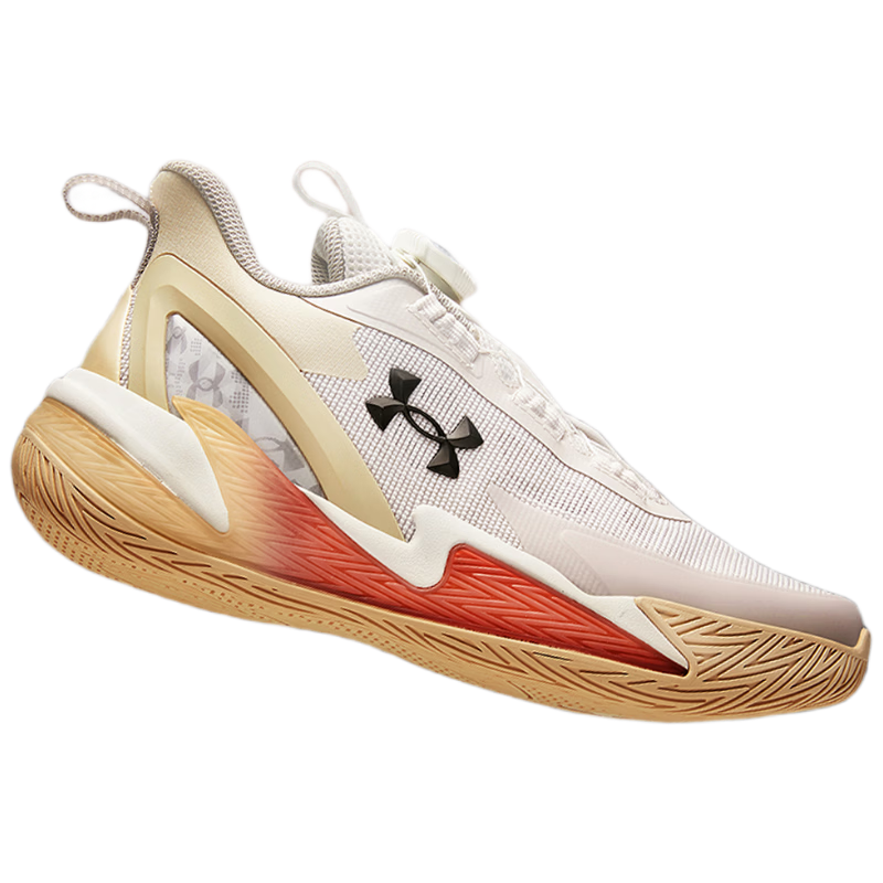 Under Armour Kids Boys and Girls High-Performance Basketball Shoes Spring Mid-Childhood Knob Mesh Breathable Sports Shoes