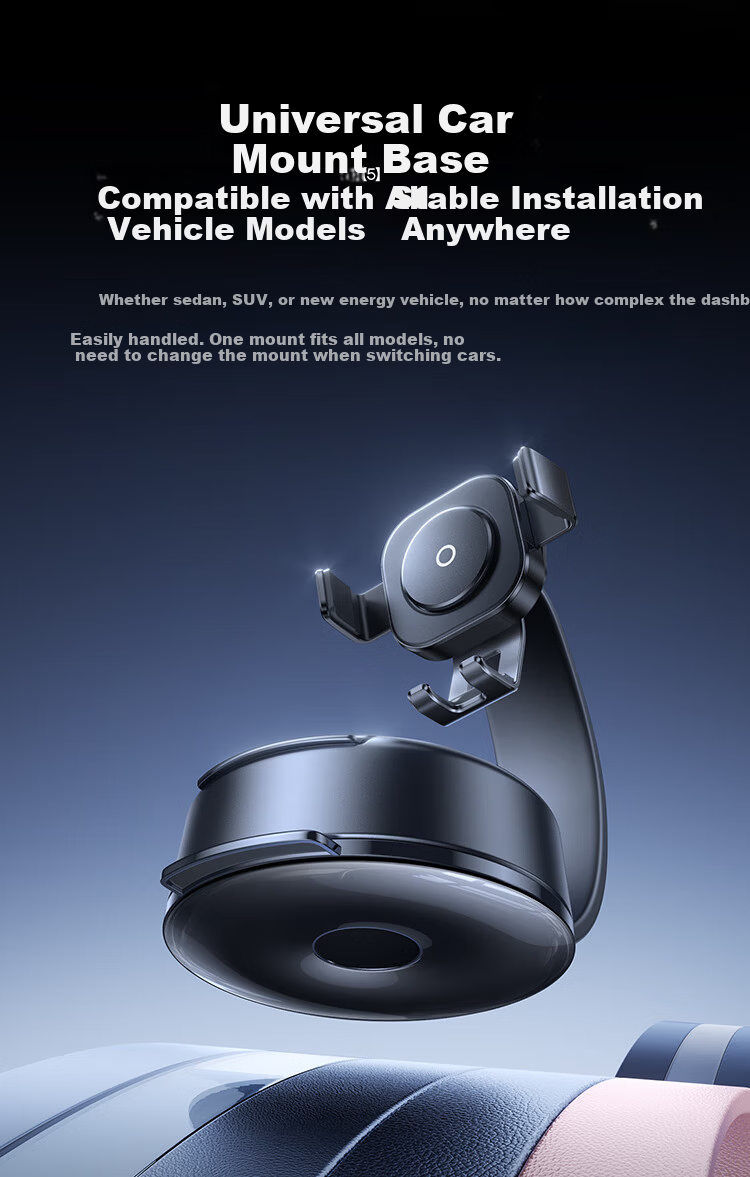 Baseus Fully Automatic Car Phone Holder Universal Dashboard Suction Mount for Navigation 2026 New Model 8