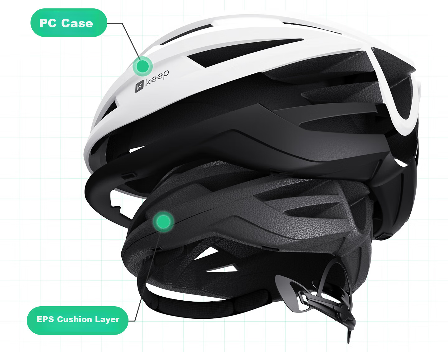 Keep Cycling Helmet Mountain Road Bike Unisex Breathable Integrated Streamlined Helmet Purple L 7