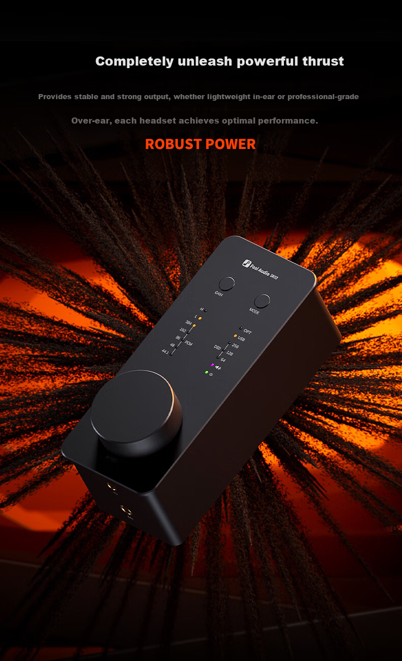 FOSI AUDIO SK02 Desktop Headphone Amplifier and DAC All-in-One High-Fidelity Portable USB Decoder SK02 Orange 11