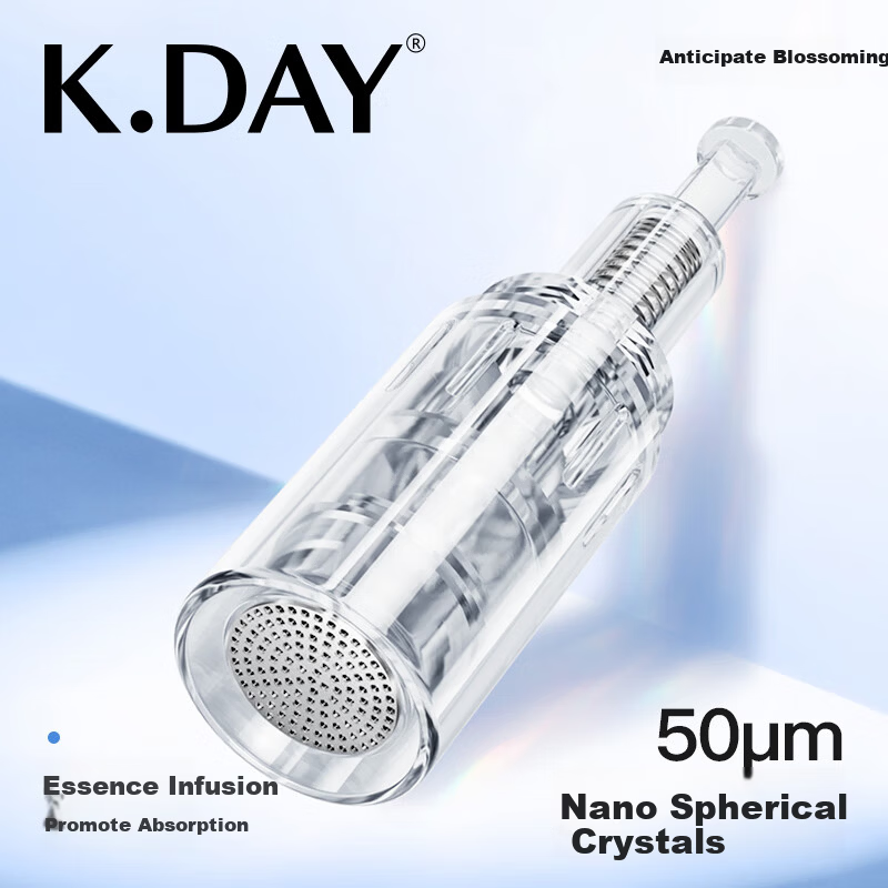 KDAY Transparent Needle Thread Screw Type Round Crystal Needle for Skin Beauty Device, Facial Beauty Device Special Needle