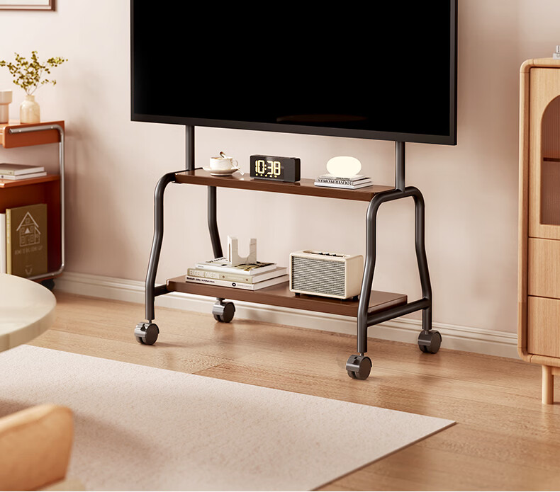 Beishi 32-75 Inch Mobile TV Stand TV Cabinet New Chinese Style Universal Floor TV Mount Video Conference Display Cart Multi-Brand Universal 55/65 Inch 2