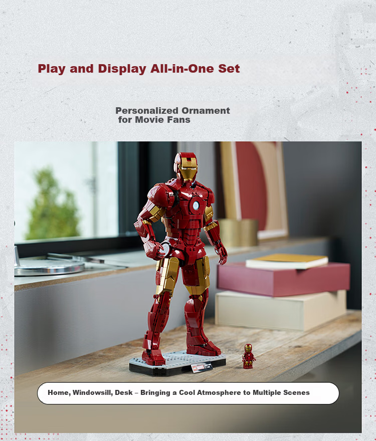 LEGO Super Heroes 76344 Iron Man Mark 3 Collector's Edition Toy Gift for Boys and Girls Valentine's Day Decoration 7