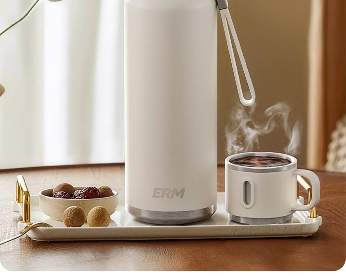 NRMEi Large Capacity Insulated Water Bottle for Men and Women, 316 Stainless Steel, Tea Infuser, Portable Car Thermos Flask 2