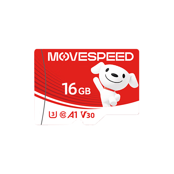 MOVE SPEED JOY Collaboration 16GB TF (MicroSD) Card U3 V30 A1 C10 High-Speed Memory Card for Mobile Phones, Tablets, Dashcams, Surveillance Cameras, and Gaming Devices