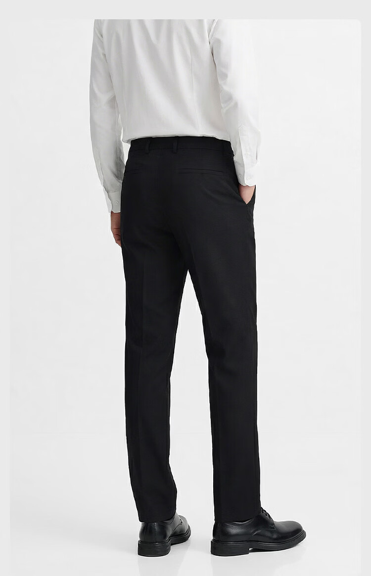 JD Jingzao Men's Spring Summer Casual Trousers Business Suit Pants Straight Loose High-end Black 36 12