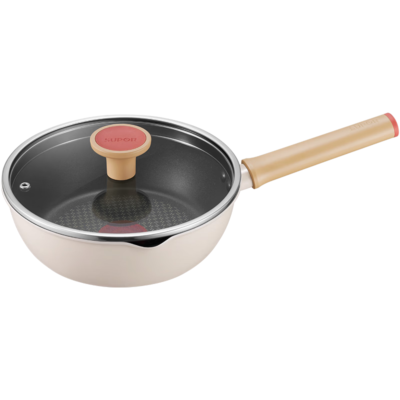 SUPOR Deep Frying Pan Lightweight Red Dot Non-Stick Multi-Function 26cm Dishwasher and Induction Cooker Safe