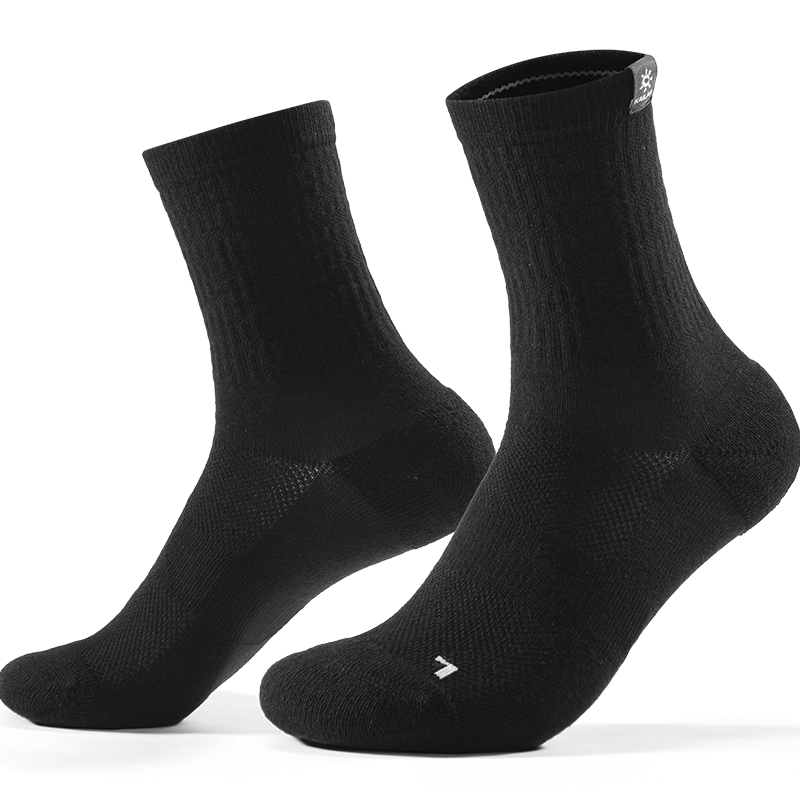 KAILAS Kailas Unisex Mid-Cut Sports Socks (2 Pairs) KH2602005 Black/White M