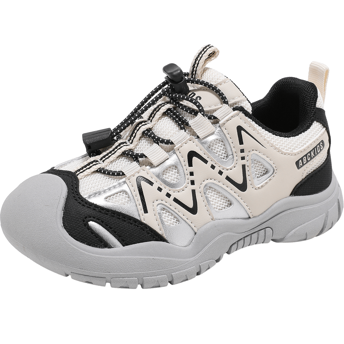ABC KIDS Children's Outdoor Shoes Spring Kids Sports Shoes Boys and Girls Hiking Ugly Cute Shoes 3040m/Black Gray Size 34