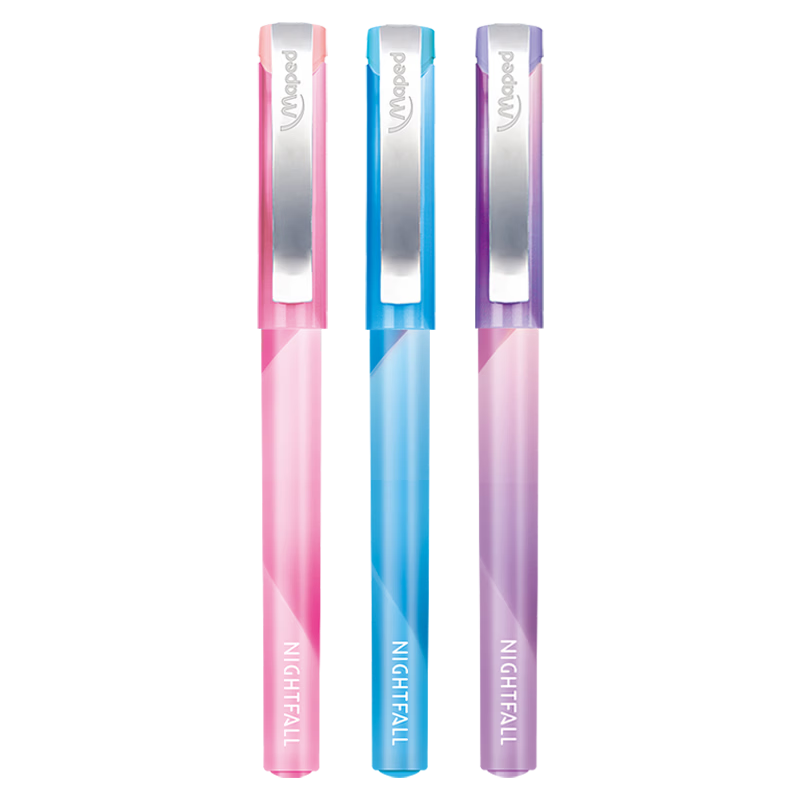 Maped Back-to-School Student Fountain Pen Refillable Ink Cartridge Primary School Standard Script Calligraphy Pen Beginner Practice Writing Pen 221515CH 3-Pack