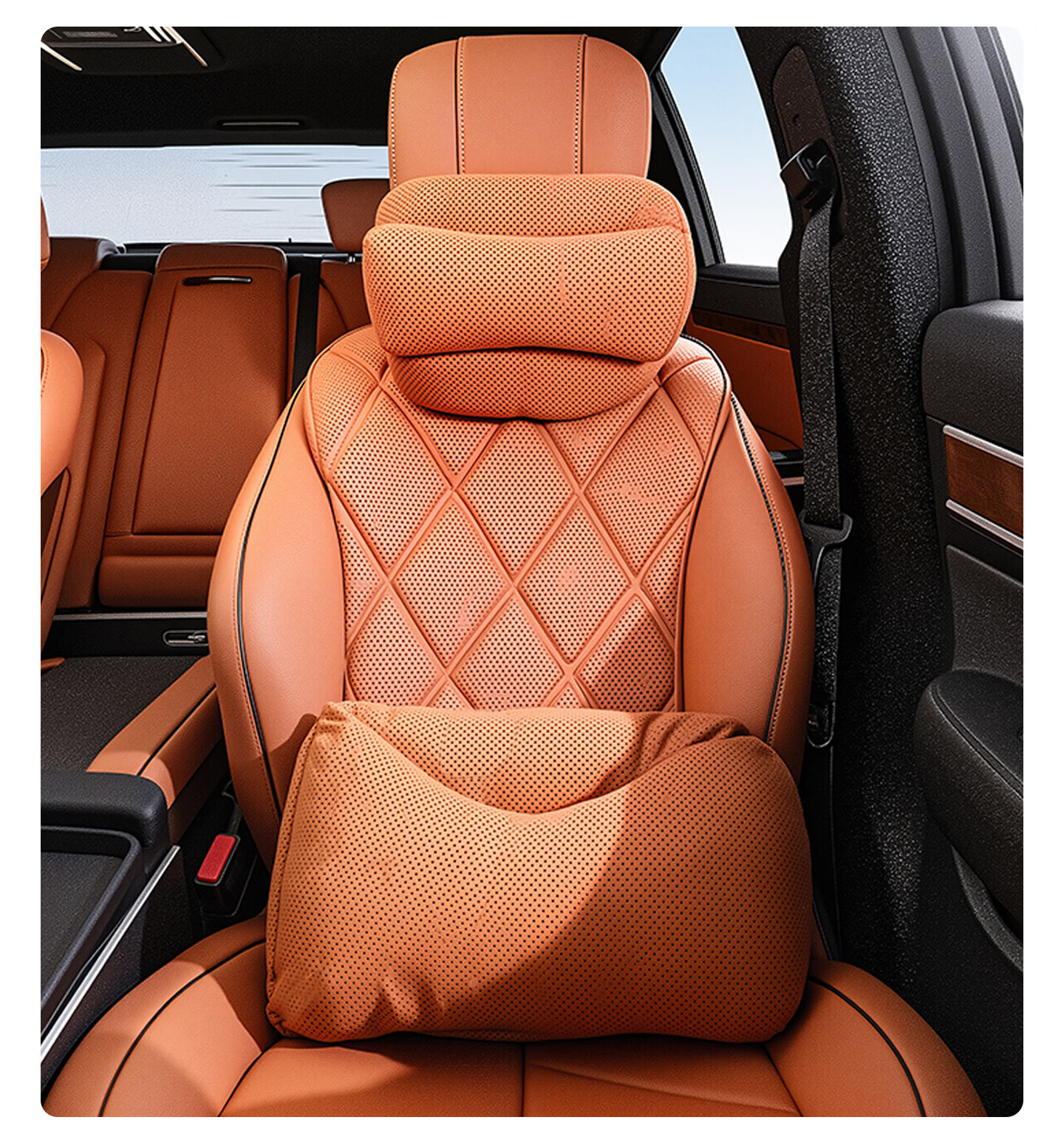 MINISO Car Headrest Neck Pillow Lumbar Support Cushion Office Nap Pillow Ideal for Car Use 26