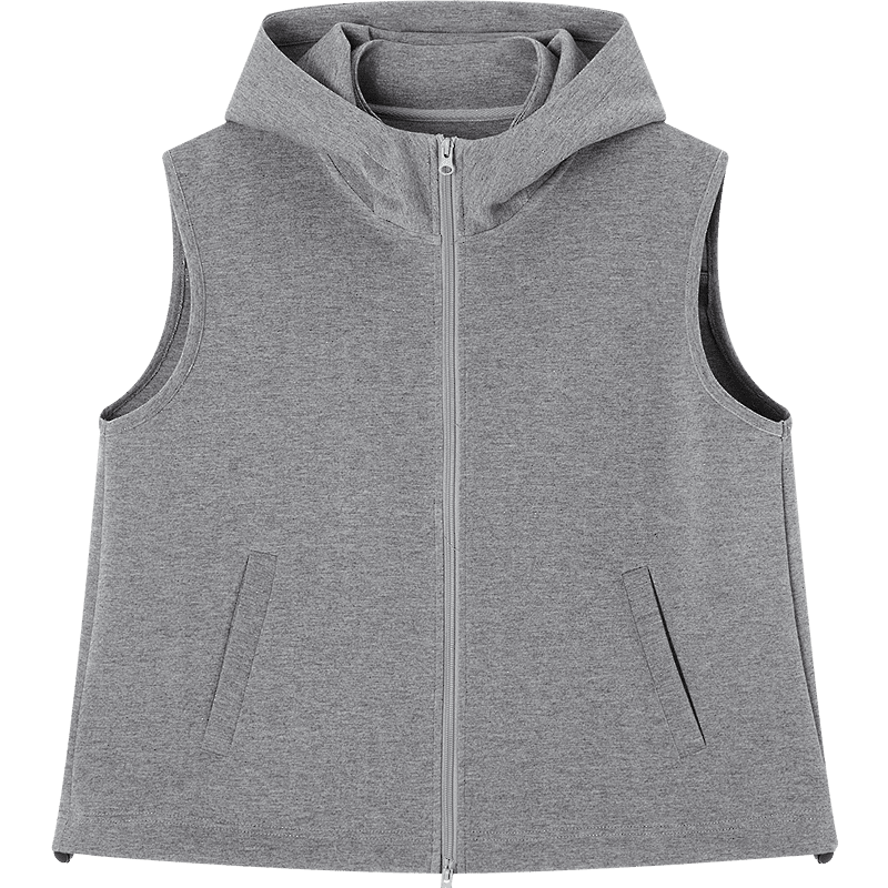 Demana Long-termism Spring Vintage Style Hooded Sleeveless Loose Slimming Concealing Petite Jacket for Women High-end Feel