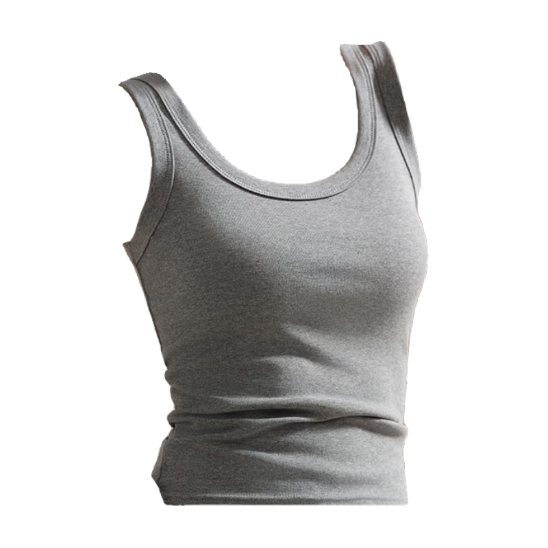 Miiow Summer Thin Cotton Vest for Women 2026 New Slim Fit Outerwear Breast Covering Beautiful Back Camisole Base Shirt