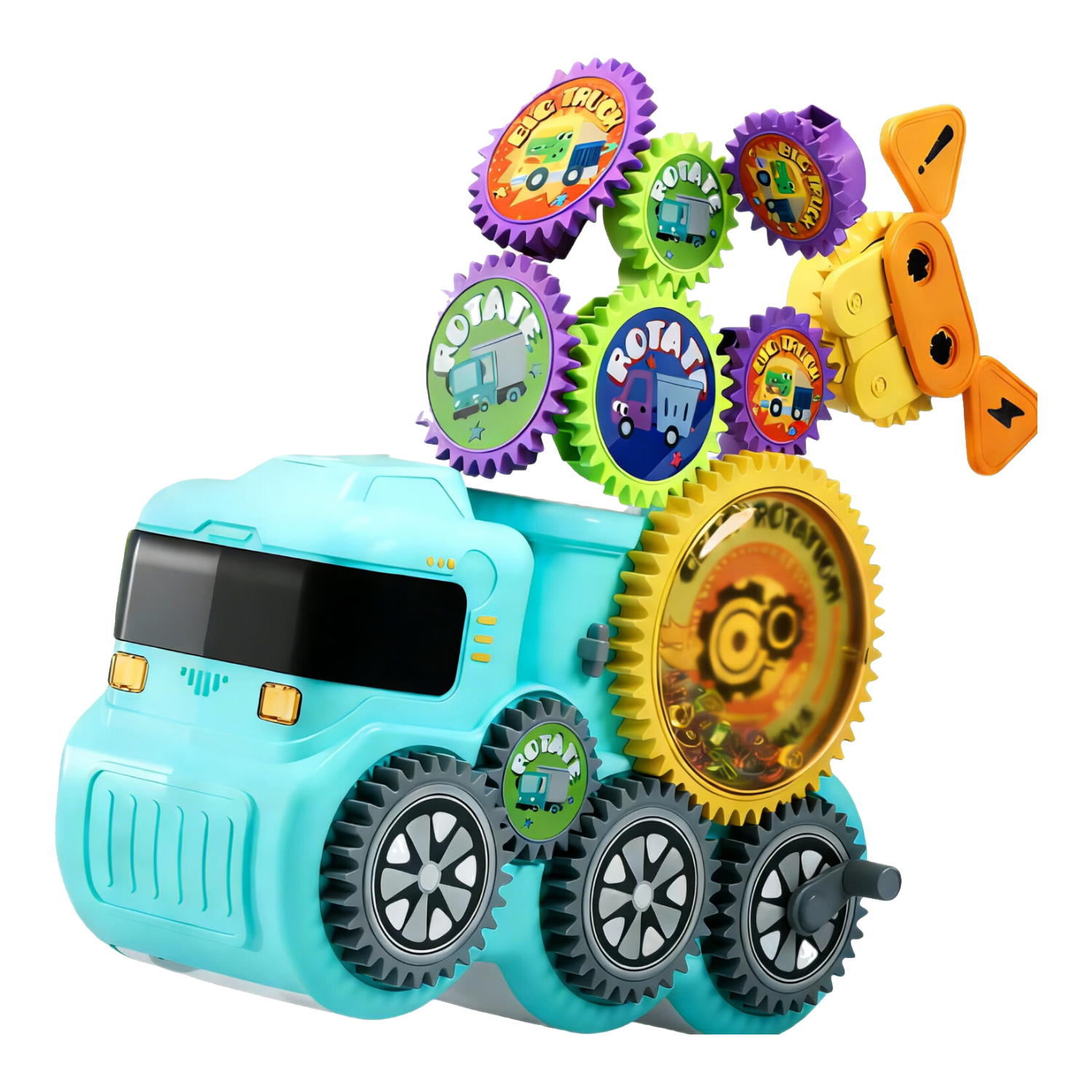 Cute Star Multi-Function Electric Gear Building Blocks DIY Educational Toy for Infants and Toddlers Boys 1-3 Years Birthday New Year Gift