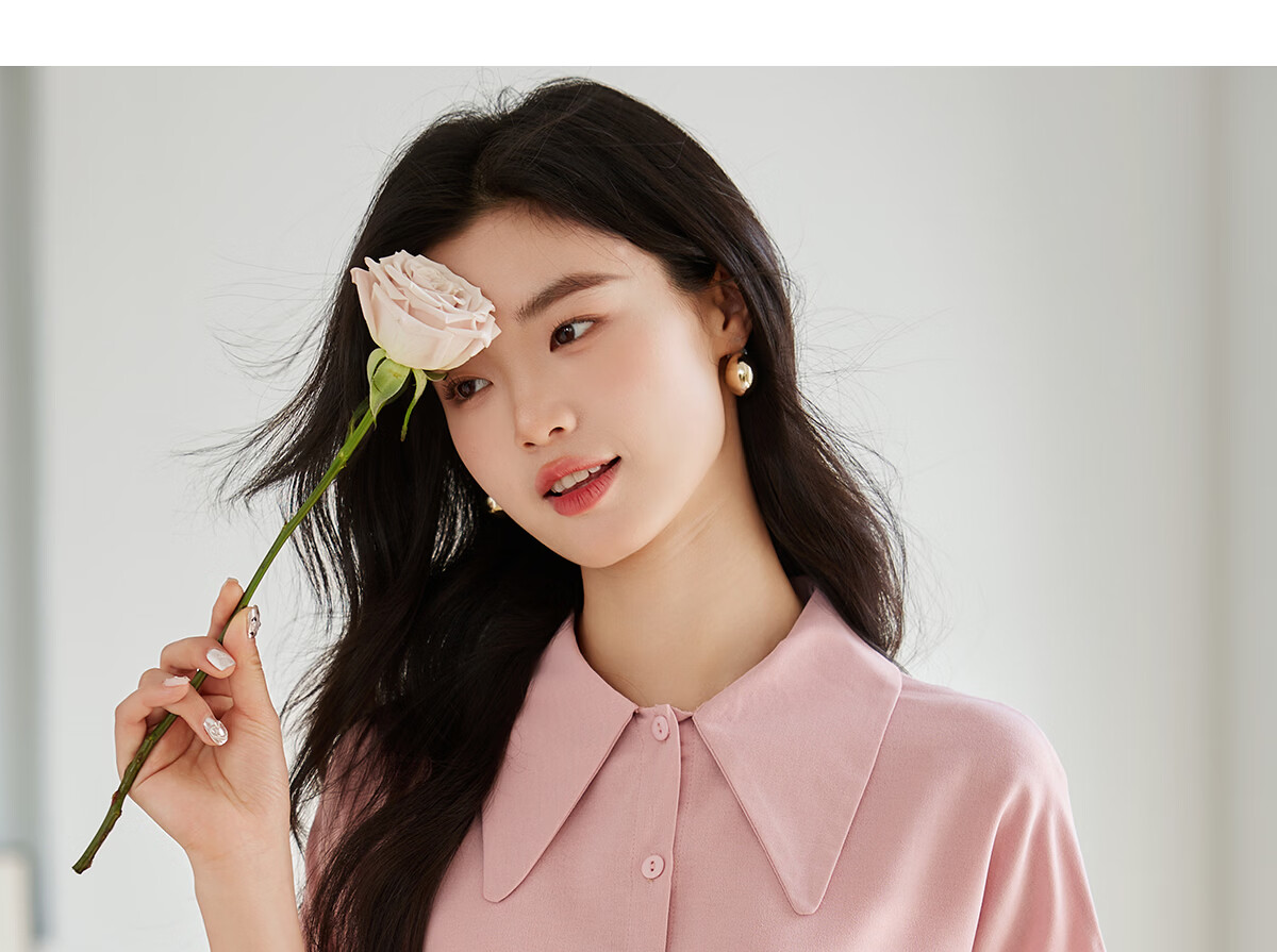Taxiang Long-Sleeve Shirt for Women, Retro Design, Simple Blouse, Versatile for Commuting, Chiffon Top, Cardigan T143C2003 22
