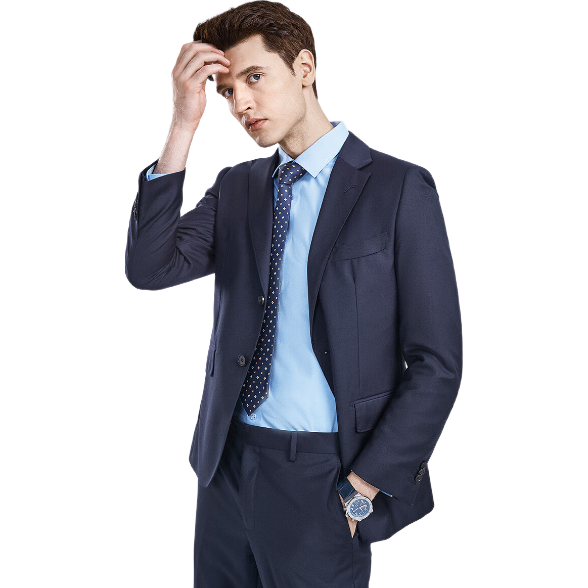 FIRS 100% Pure Wool Slim Fit Suit Professional Formal Business Groom Wedding Suit Men