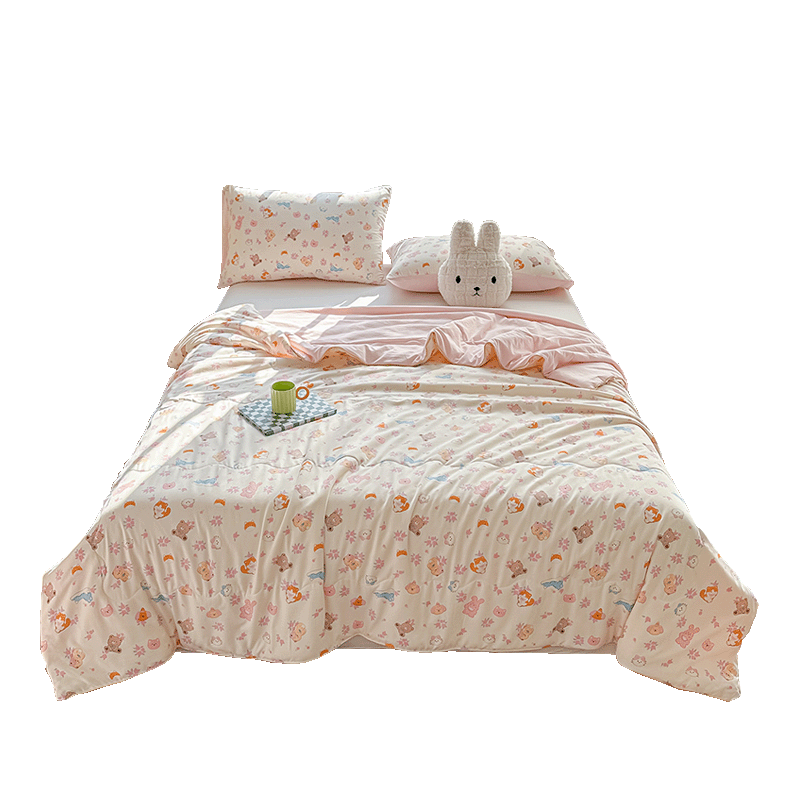 Hongdou Class A Soybean Summer Quilt Air Conditioning Quilt Core Student Dormitory Summer Cooling Quilt Single Thin Quilt 2*2.3m Cute