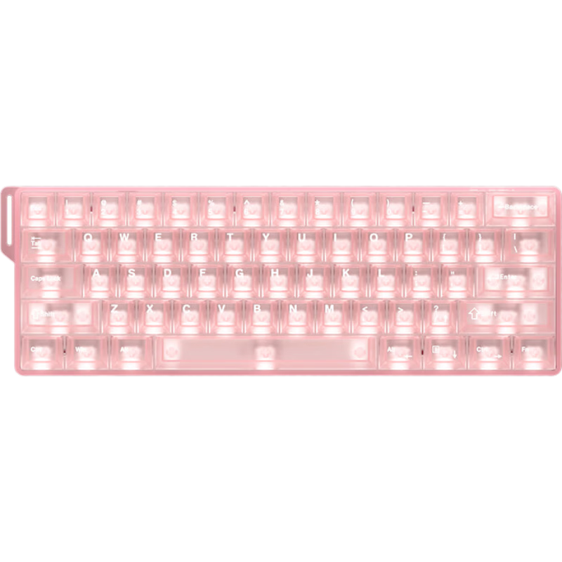 DAREU COOL60 Magnetic Axis Keyboard RT Gaming Mechanical Keyboard 8K Polling Rate Hot-Swappable RGB Dual-Drive Fearless Contract 60 Layout Cool60 Morning Mist Pink