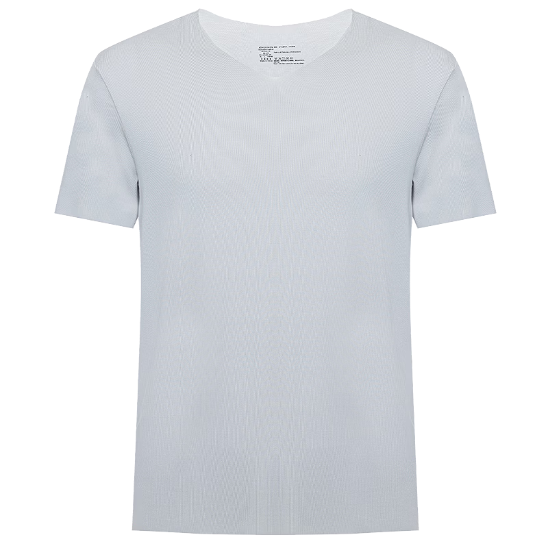 Aimer Men V-Neck Short Sleeve Modal Base Layer NS12U54 Light Gray 180