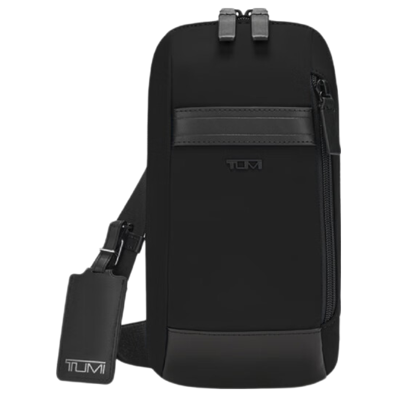TUMI Monroe Men's Large Capacity Vertical Sports Sling Bag Daily Commuter Black