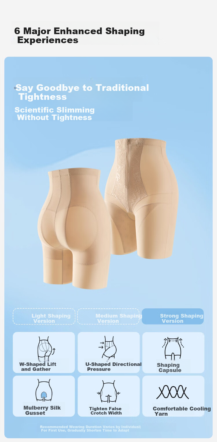 XUEXIMAN High-Waist Tummy Control Women's Butt-Lifting 7A Antibacterial Mulberry Silk Postpartum Shaping Waist Slimming Hip-Lifting Body Shaping Pants 2