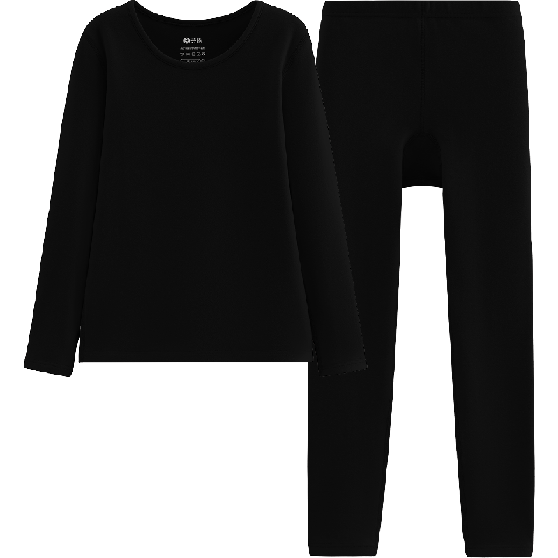 Fenteng Women's Cotton Thickened Thermal Underwear Set Autumn Winter Plus Size Long Johns and Top