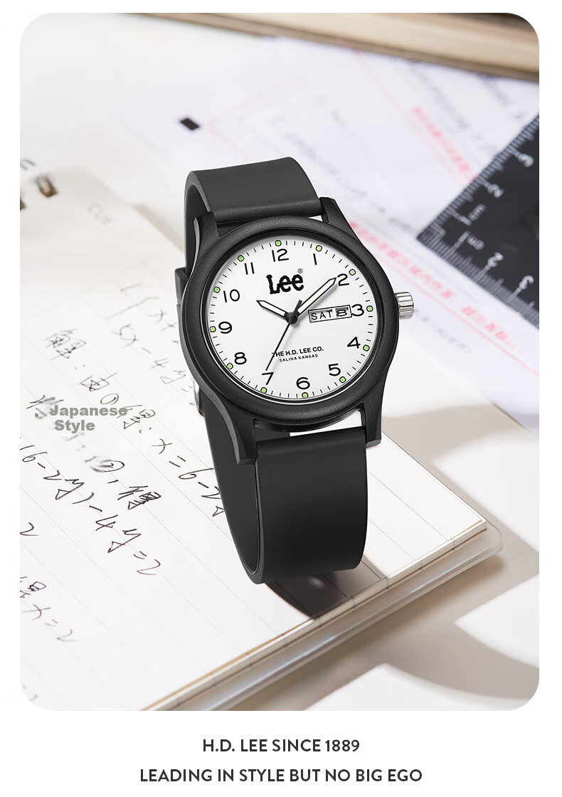 Lee Student Watch Calendar Youth Mechanical Exam Silent Pointer Unisex U553 Beige 15