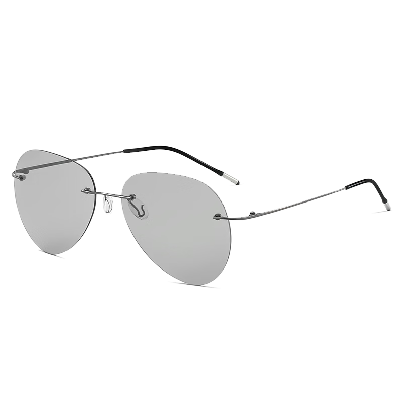 CAPONI Frameless Polarized Photochromic Sunglasses HUD Display Driving Day and Night Glasses for Men and Women