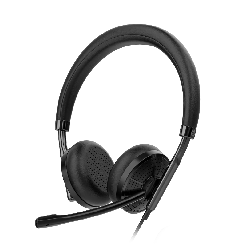 HP Meeting P Wired Headset Over-Ear Call Center Customer Service ANC+ENC Active Noise Cancelling Gaming Music Sports Online Class Headphones