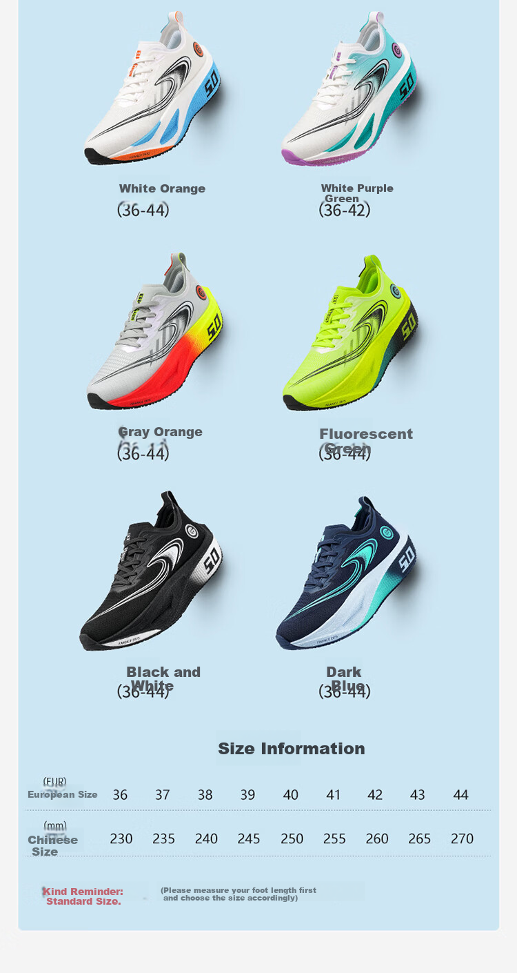 BKG Middle School Student Running Shoes Jifeng 5.0 Training Shoes Spring Autumn Popcorn Carbon Plate Shoes ZYQ25730 Fluorescent Green 36 17