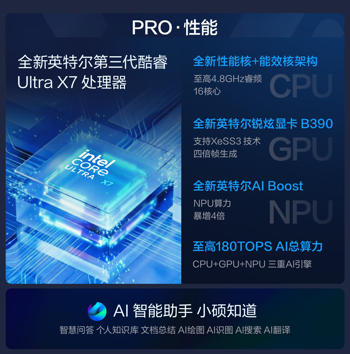 ASUS Vivobook Pro16 Core Edition 2026 15% National Subsidy 3rd Gen Ultra X7 AI Lightweight Laptop (32GB RAM 1TB SSD 1100-nit OLED) 3