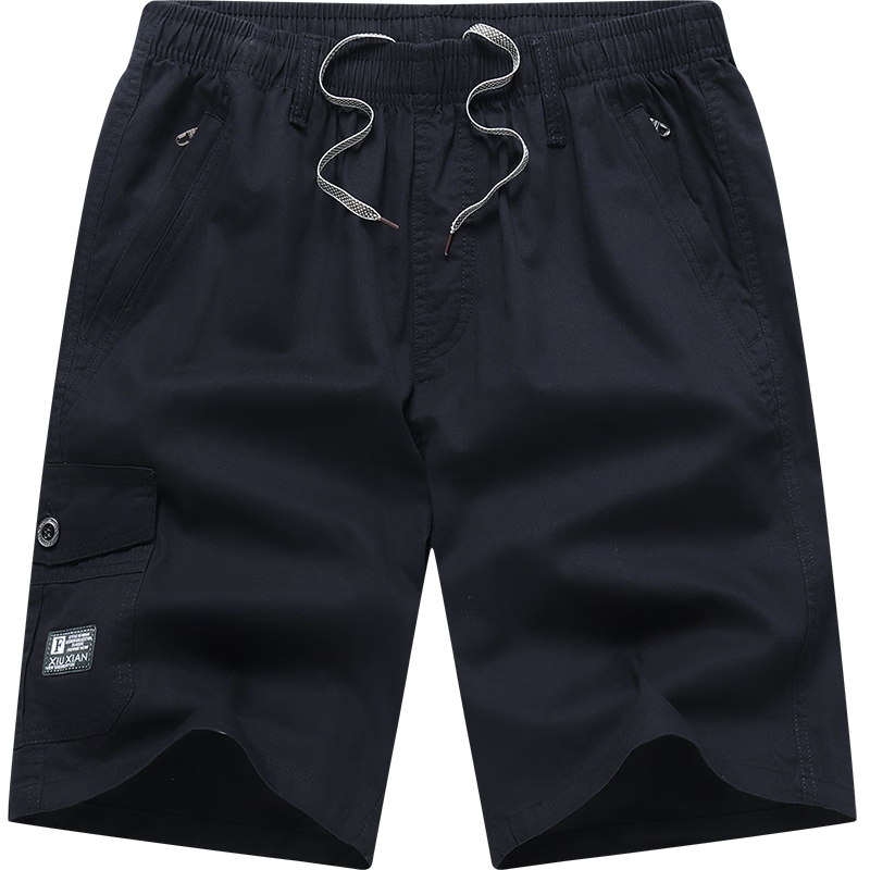 RED DRAGONFLY Men's Fashion Simple Pure Cotton Solid Color Comfortable Breathable Loose Fit Casual Five-Point Sports Shorts