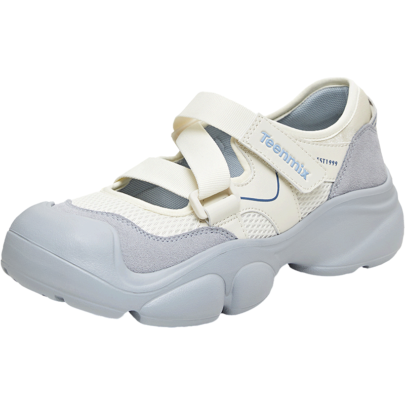 TEENMIX Hou Minghao Recommended Sports Mary Jane Shoes, Thick-Soled Height-Increasing Women's Flats, Blue-New Style, Size 36