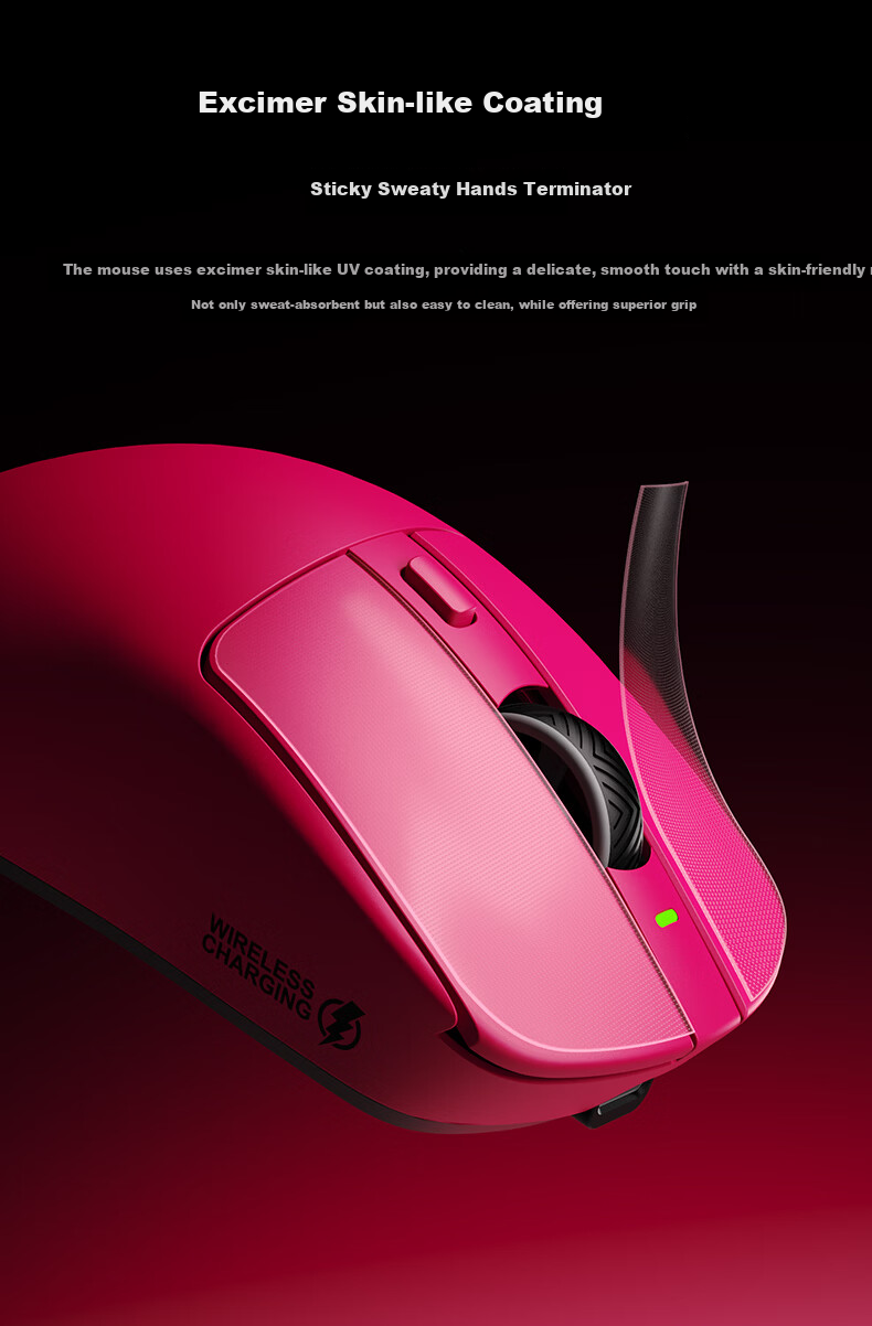 DAREU AE7 Lightweight Wireless Mouse Flagship Magnetic Wireless Charging Gaming Office Mouse Tri-Mode Connection Asymmetric Right-Handed Minimalist Ergonomic 11
