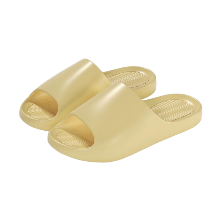 JD Jingzao High Back Recommended Cloud Elastic Slippers Odor-Resistant Lightweight Home Bathroom Yellow Size 38-39