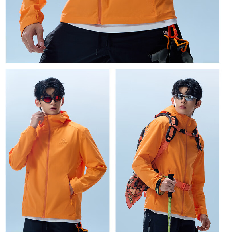 Camel Men's Spring Autumn Outdoor Sports Windproof Water-Repellent Softshell Jacket M16BA6V022 33
