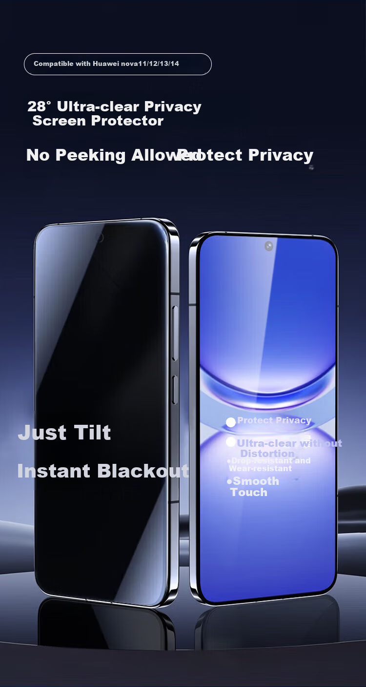 Kulefeng [Value Pack 2 Pieces] Tempered Glass Screen Protector for Huawei Nova 15 Pro/Nova 15 Ultra, Full Coverage, Ultra-Thin, HD, Dustproof, Drop Resistant, Anti-Fingerprint 1