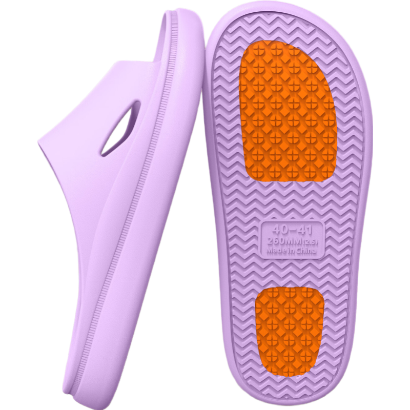 MEXICAN Surgical Room Slippers Unisex Indoor Home Use Pregnancy Anti-Slip Bathroom Antibacterial Shower Sandals Purple Size 36-37