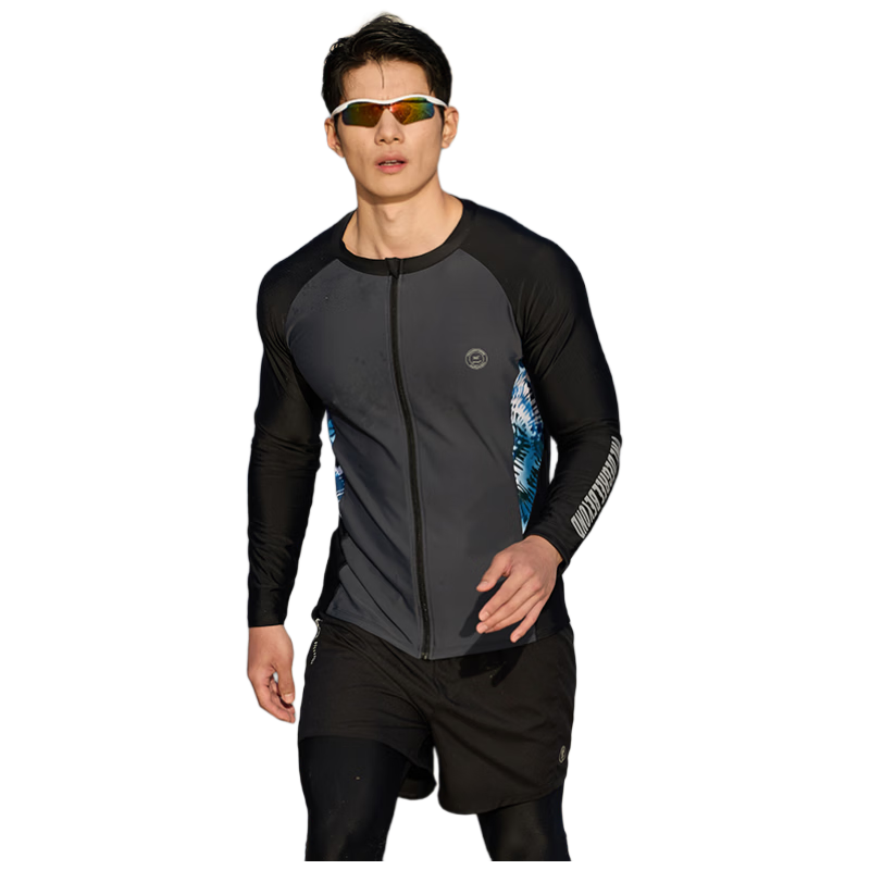 361° Men's Long Sleeve Long Pants Two-Piece Swimsuit Jellyfish Suit Sun Protection Anti-Embarrassment Hot Spring Surfing Diving Suit Set