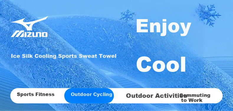 MIZUNO Sports Cycling Wristband Quick-Dry Sweat-Absorbing Wrist Towel Summer Ice Silk Cooling Running Cycling Face Mask B502 1