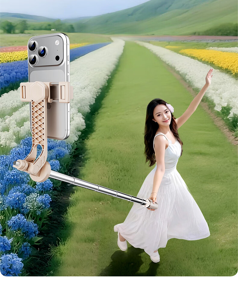 Suoying [2026 New] Selfie Stick Phone Holder Floor Tripod Live Streaming Stand 360° Rotation Anti-Shake Auto Tracking Travel Compact Portable Concert Photography 11