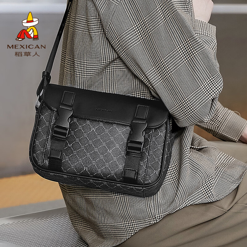 MEXICAN Men's Printed Casual Commuter Crossbody Shoulder Bag Phone Bag Birthday Gift High-end Light Luxury